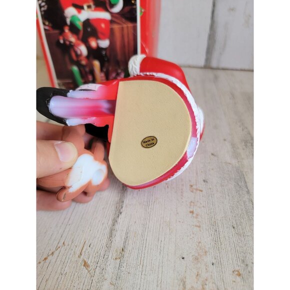 Vintage Santa Claus teddy bear stocking holder home decor unique - Picture 4 of 9